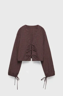 Niños ZARA Z3D +14 Años·Partes De Arriba<Z3D BLUSA CUADROS LACITOS