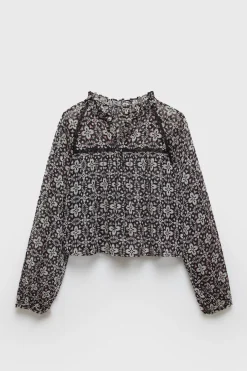 Niños ZARA Z3D +14 Años·Partes De Arriba<Z3D BLUSA ESTAMPADO FLORES ENTREDÓS