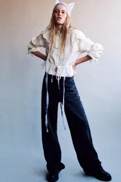 Niños ZARA Z3D +14 Años·Partes De Arriba<Z3D BLUSA ROMÁNTICA VOLANTE PUNTILLA