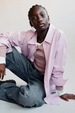 Niños ZARA Z3D +14 Años·Partes De Arriba<Z3D CAMISA OVERSIZE RAYAS