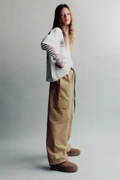 Niños ZARA Z3D +14 Años·Partes De Arriba<Z3D CAMISETA OVERSIZE TEXTO