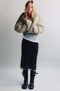 Niños ZARA Z3D +14 Años·Partes De Arriba<Z3D CAZADORA ACOLCHADA OVERSIZE CAPUCHA