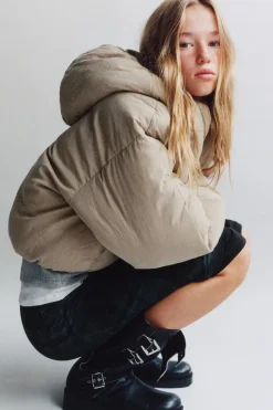 Niños ZARA Z3D +14 Años·Partes De Arriba<Z3D CAZADORA ACOLCHADA OVERSIZE CAPUCHA