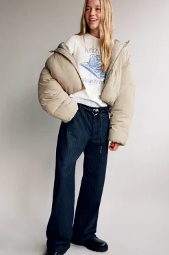 Niños ZARA Z3D +14 Años·Partes De Arriba<Z3D CAZADORA ACOLCHADA OVERSIZE CAPUCHA