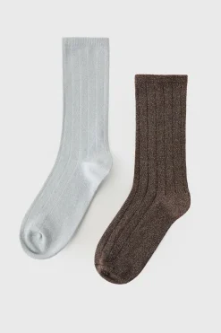 Niños ZARA Z3D +14 Años·Accesorios / Zapatos<Z3D PACK DOS CALCETINES BRILLO