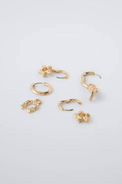 Niños ZARA Z3D +14 Años·Accesorios / Zapatos<Z3D PACK DOS PARES PENDIENTES AROS INTERCAMBIABLES