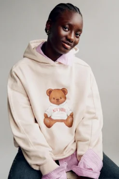 Niños ZARA Z3D +14 Años·Partes De Arriba<Z3D SUDADERA CAPUCHA OSO