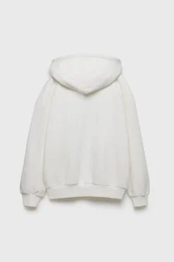 Mujer/Niños ZARA Z3D +14 Años·Partes De Arriba<Z3D SUDADERA CAPUCHA TEXTO BORDADO