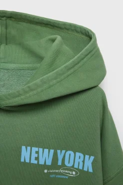 Mujer/Niños ZARA Z3D +14 Años·Partes De Arriba<Z3D SUDADERA OVERSIZE CAPUCHA TEXTO