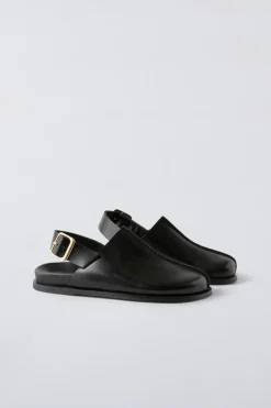 Niños ZARA 6 - 14 Años·Zapatos<ZUECO PIEL HEBILLA TRASERA