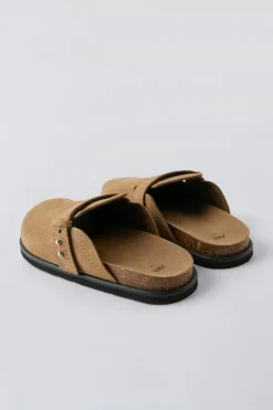 Niños ZARA 6 - 14 Años·Zapatos|6 - 14 Años·Zapatos<ZUECO PIEL SERRAJE